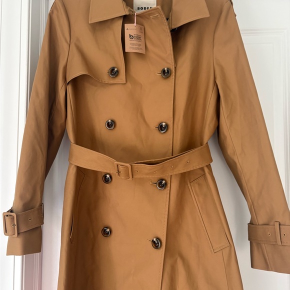 Boden Trench with Multicolor Heart and Stripes cheltenham trench 10 NWT - Picture 2 of 14